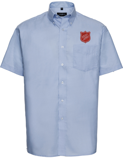 Herren Short Sleeve  Classic Oxford Shirt Farbe Oxford Blue